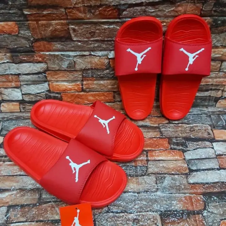 jordan slippers red