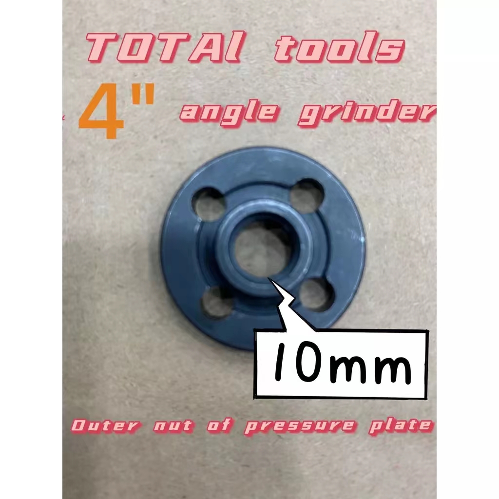 TOTAL Angle Grinder Flange Nut Inner Outer Round Metal Pressure Plate