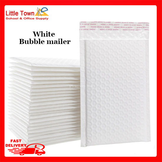 Bubble Lined Self-Seal Envelopes - 10 Pack White Mailers For Shipping & Office Use (120x215mm / 140x225mm, B12 Format) - View #2