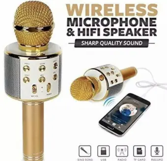 handheld ktv wireless microphone hifi speaker