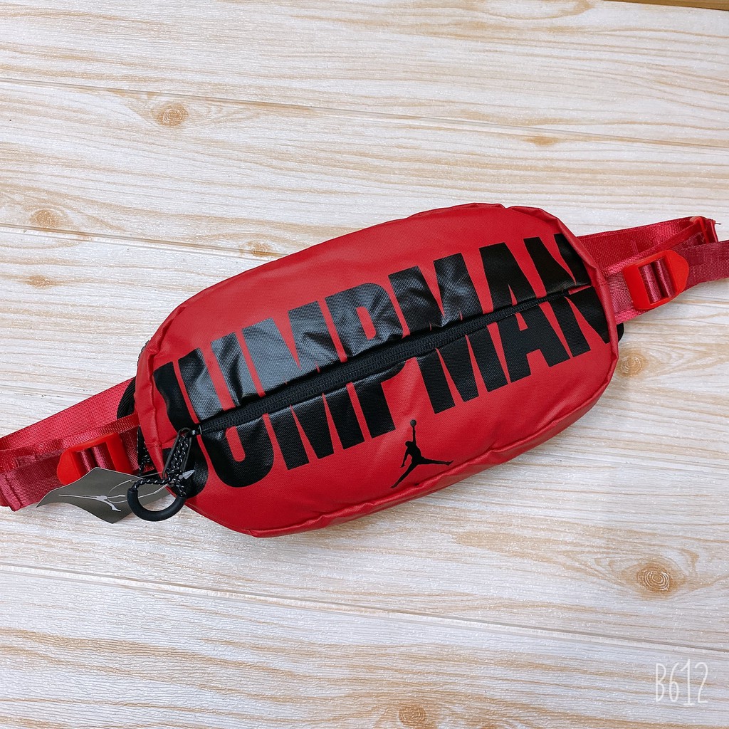 ♙Kelly #075 Jordan Jumpman Leather Beltbag Waist Pack Fanny Pack