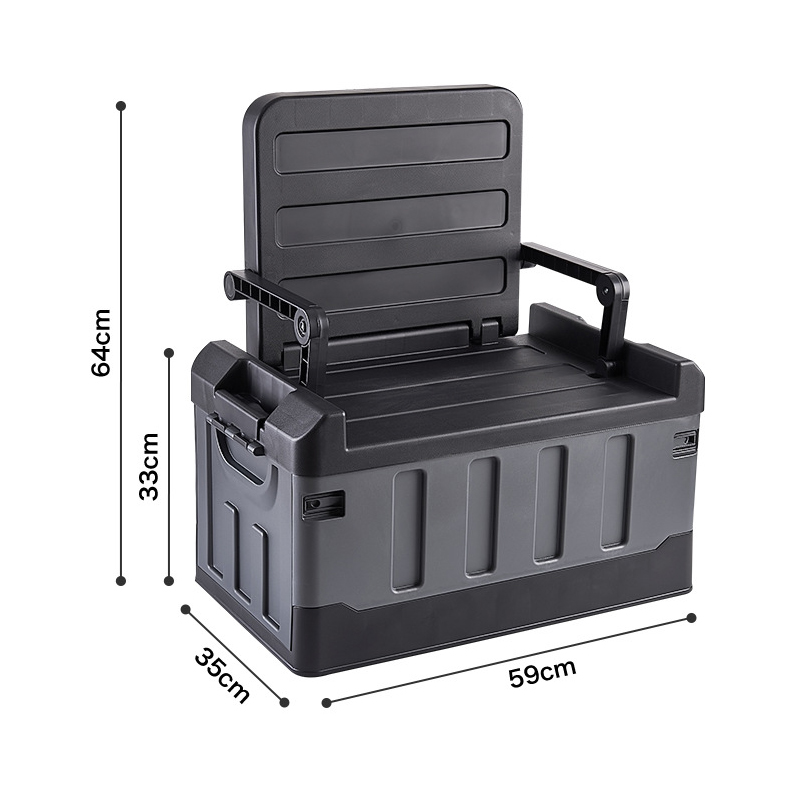 Car Storage Box Trunk Storage Box Foldable Seat Fishing Box Bucket