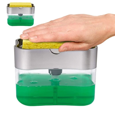 High Quality Kitchen Manual Press Liquid Soap Pump Dispenser Washing Sponge Dish Wash Dispenser
