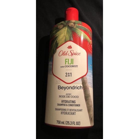Old Spice Fiji with Coconut 2 in 1 Hydrating Shampoo Conditioner 750ml