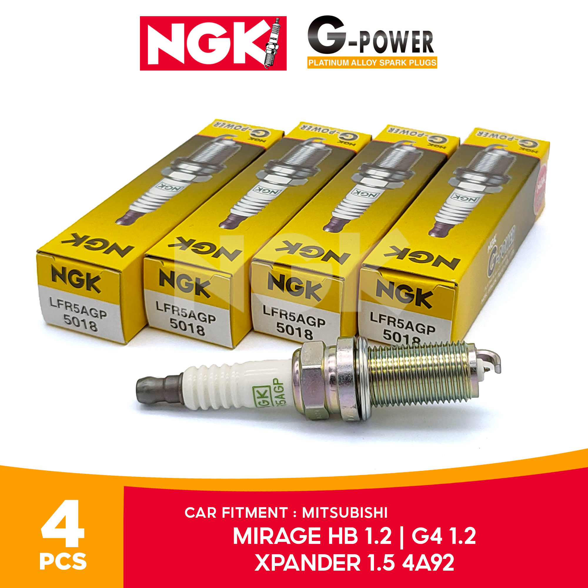NGK LFR5AGP GPower Platinum Spark plug for Mitsubishi Mirage G4