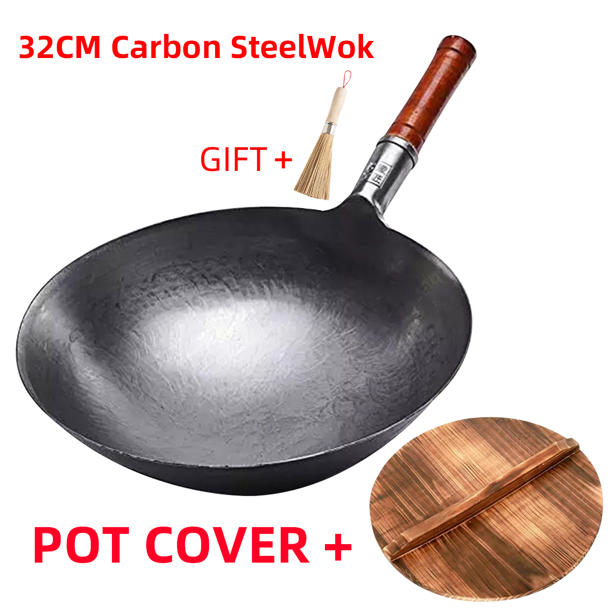 Kitchenware Expert Fully Seasoned High Quality Carbon Steel Wok Pan   282304e2673a78c400e8fa3ba4ab5fc1 