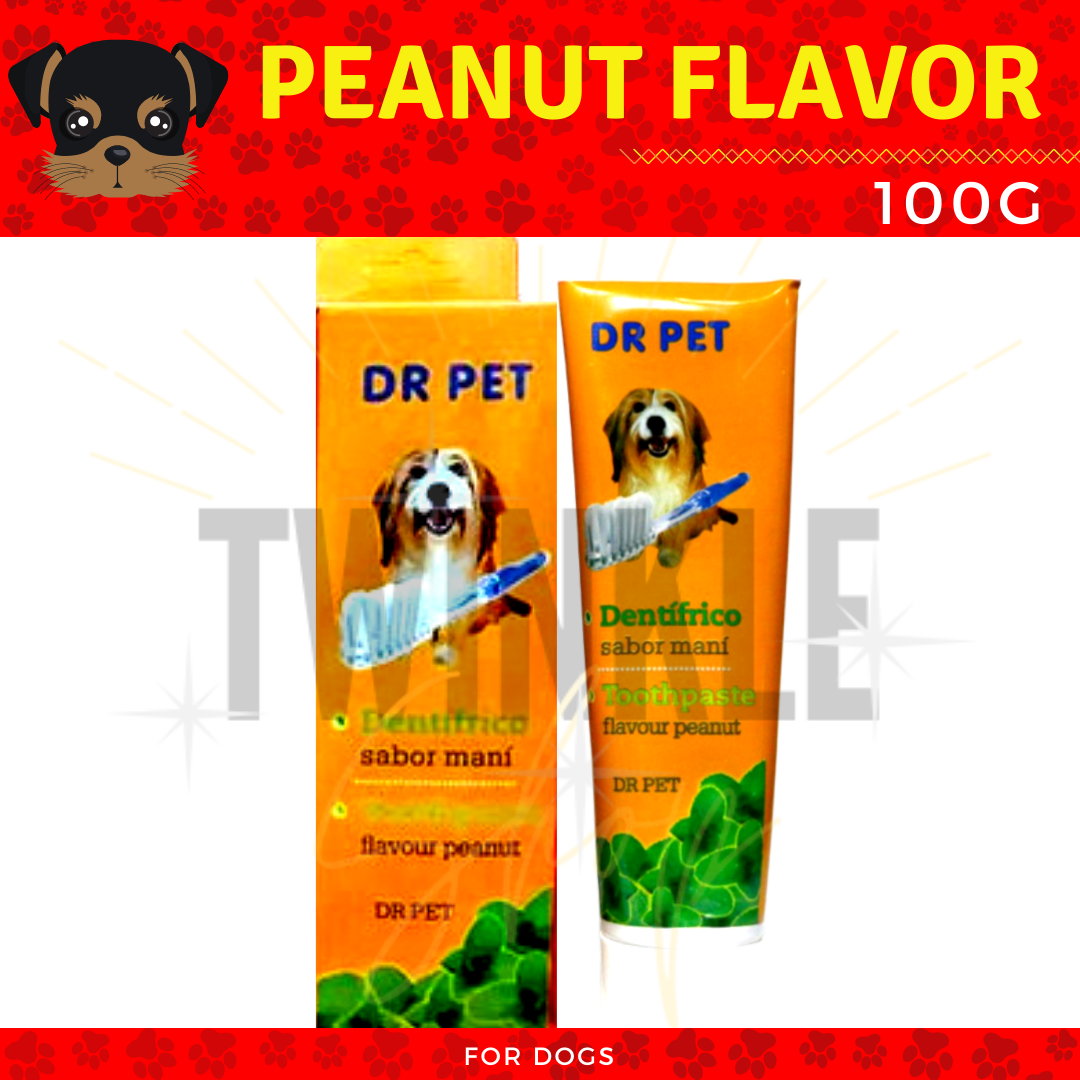 Dr Pet Peanut flavor Toothpaste for Dogs ♥ 100g ♥ Lazada PH