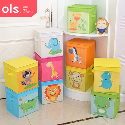 OLS Foldable Storage Box Kids Toys Storage Organizer Box