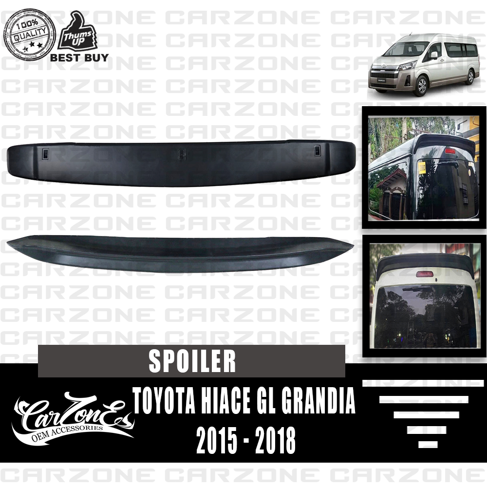 Toyota Hiace GL Grandia 2015-2018 Rear Trunk Spoiler (Matte Black ...