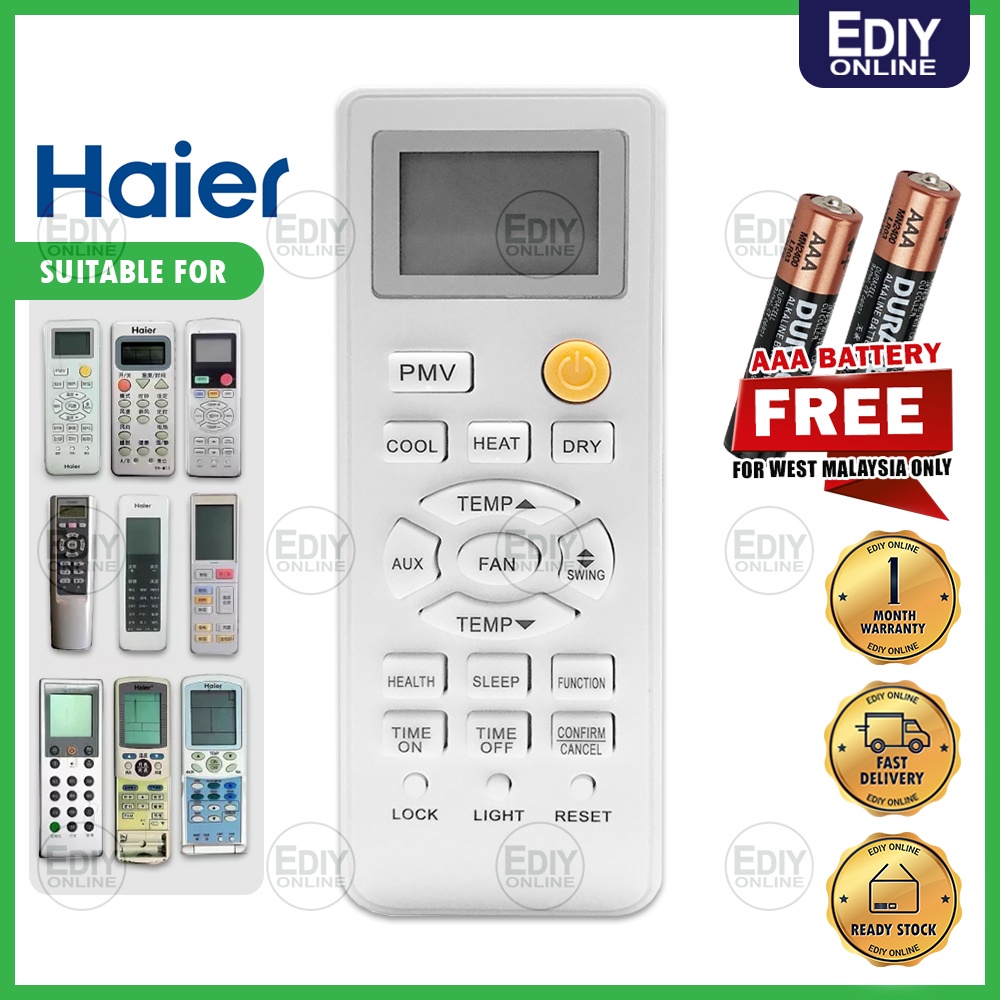【FREE BATTERY】 Haier KSHE01V Universal Remote Control Replacement Air