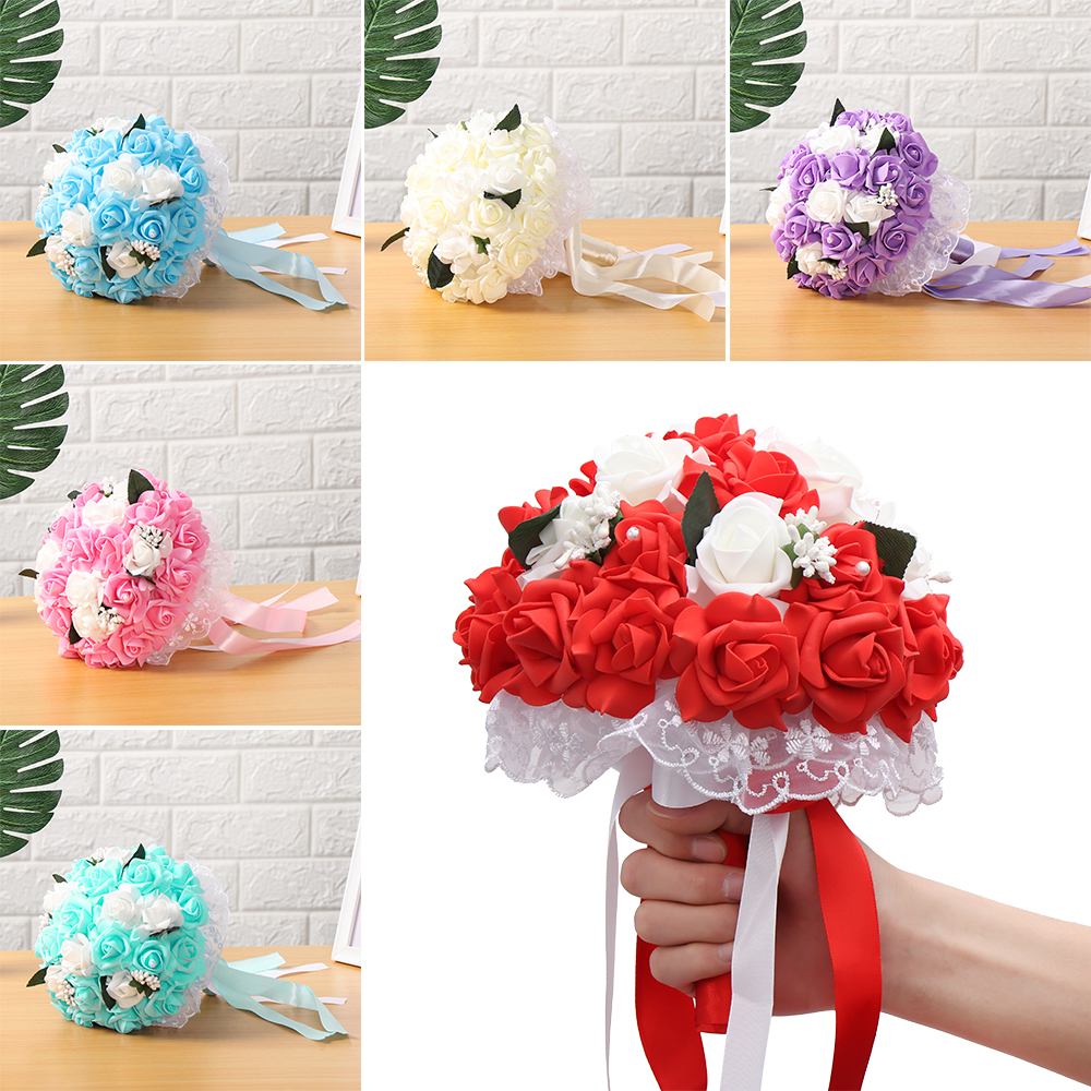 Artificial Rose Bouquet For Wedding Household Decoratiove Ornaments