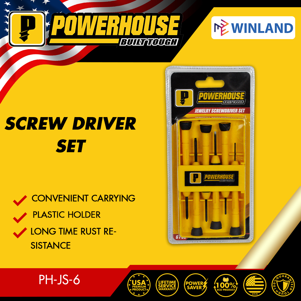 POWERHOUSE By Winland Jewelry Precision Screwdriver 6pcs Screw Driver