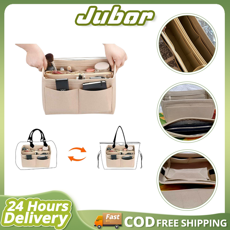 Deago Portable Purse Handbag Organizer Felt Makeup Cosmetic Storage Pouch  Insert Liner Bag 