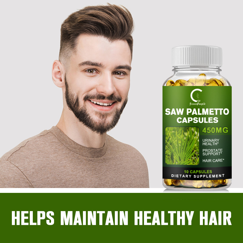 GPGP GreenPeople 450mg Thực phẩm bổ sung Saw Palmetto thảo dược - Advanced Saw Palmetto giúp tăng trưởng tóc và hỗ trợ tiết niệu cho phụ nữ và nam giới
