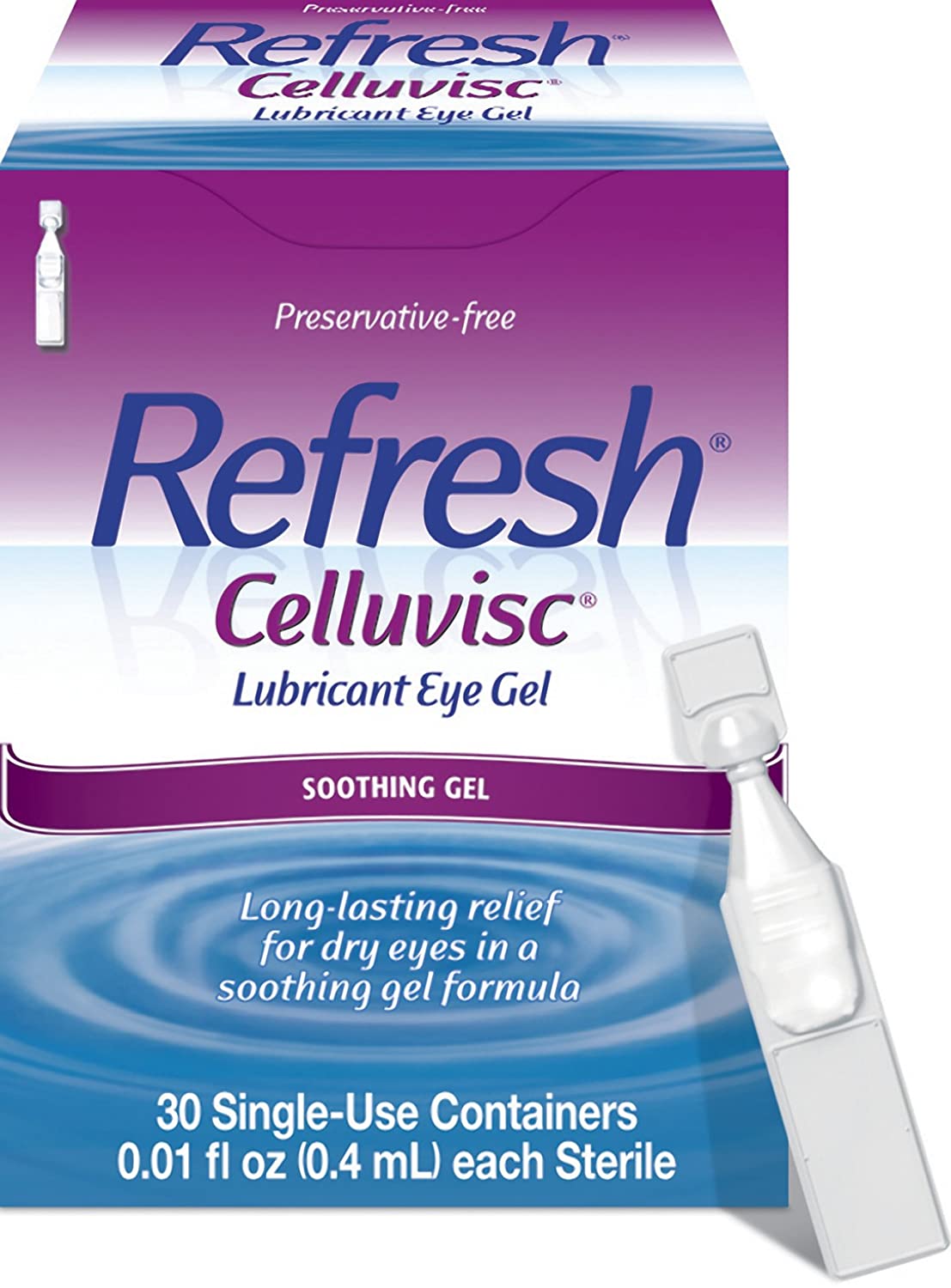 Refresh Celluvisc Lubricant Eye Gel For Dry Eyes 0.01 fl.oz / 0.4ml