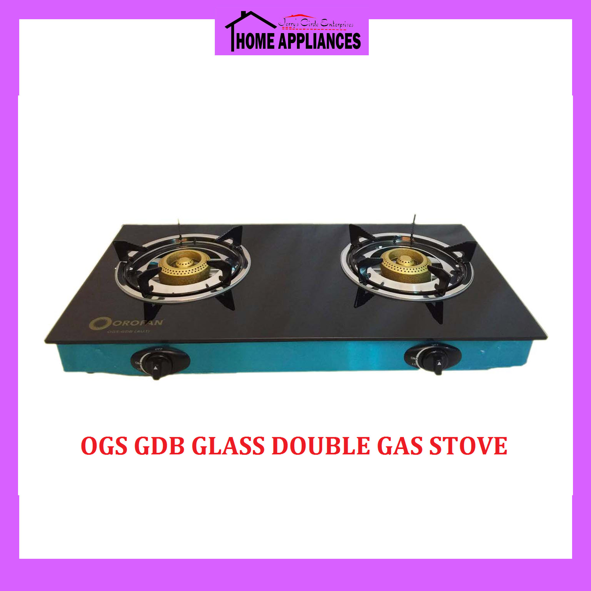 OROFAN DOUBLE BURNER GLASS TOP GAS STOVE Lazada PH