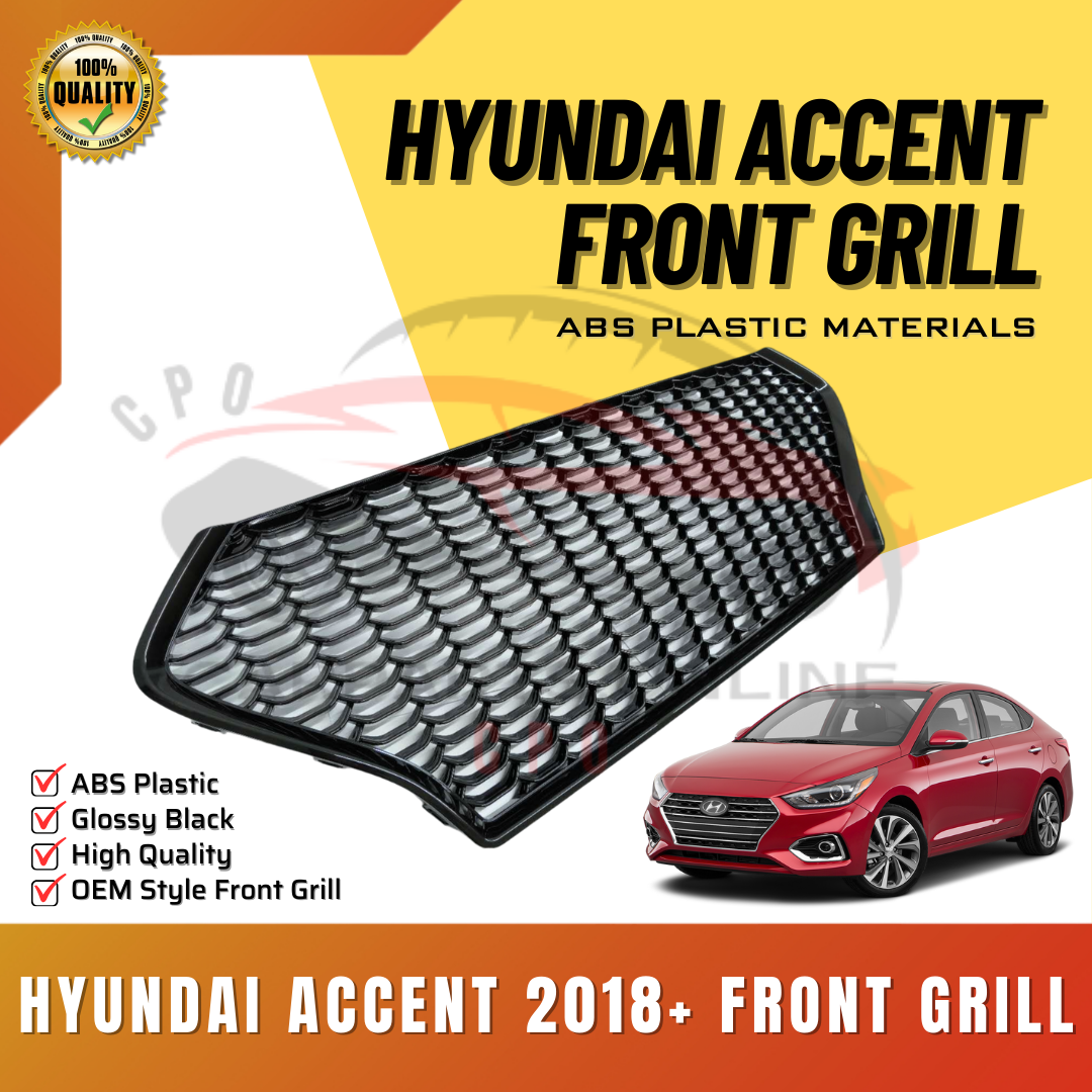 CPO 2018 2019 2020 2021 2022 2023 Hyundai Accent Grill Glossy Car Front ...
