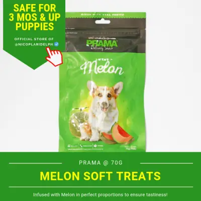 Prama Melon Delicacy Snack Made with Fresh Chicken Meat for Puppies and Adult Dogs (70g)
