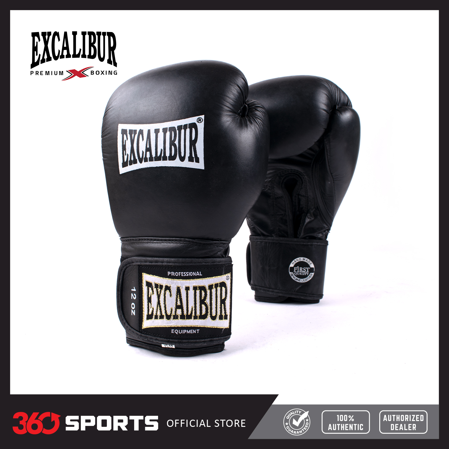 Excalibur OPTIMA Cowhide Boxing Gloves Black Lazada PH