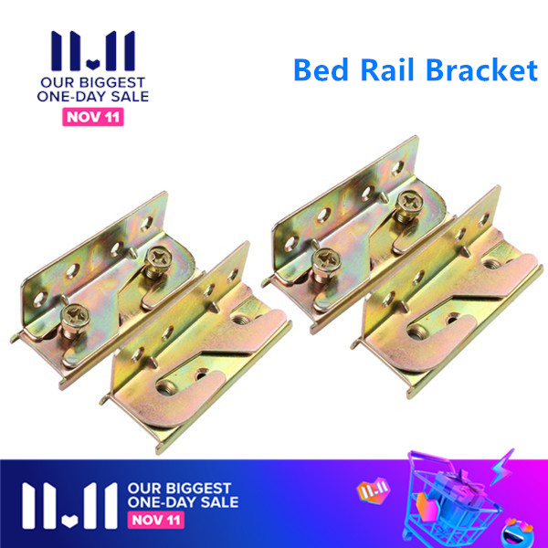 Bed Rail Bracket Bed Rail Fittings Heavy Duty NonMortise Set Of