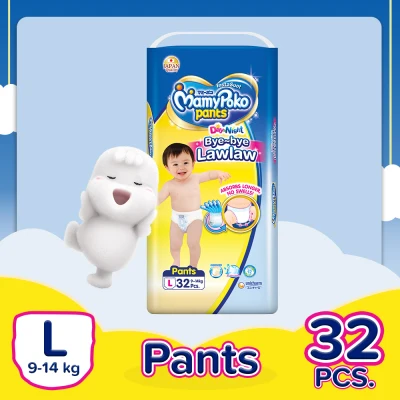 MamyPoko Instasuot Large (9-14 kg) - 32 pcs x 1 pack (32 pcs) - Diaper Pants
