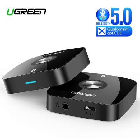 Ugreen Wireless Bluetooth 5.0 Receiver 3.5mm Jack Aptx LL Aux 3.5 Music Receiver HiFi Audio Adapter For Car Blutooth Receptor-Intl