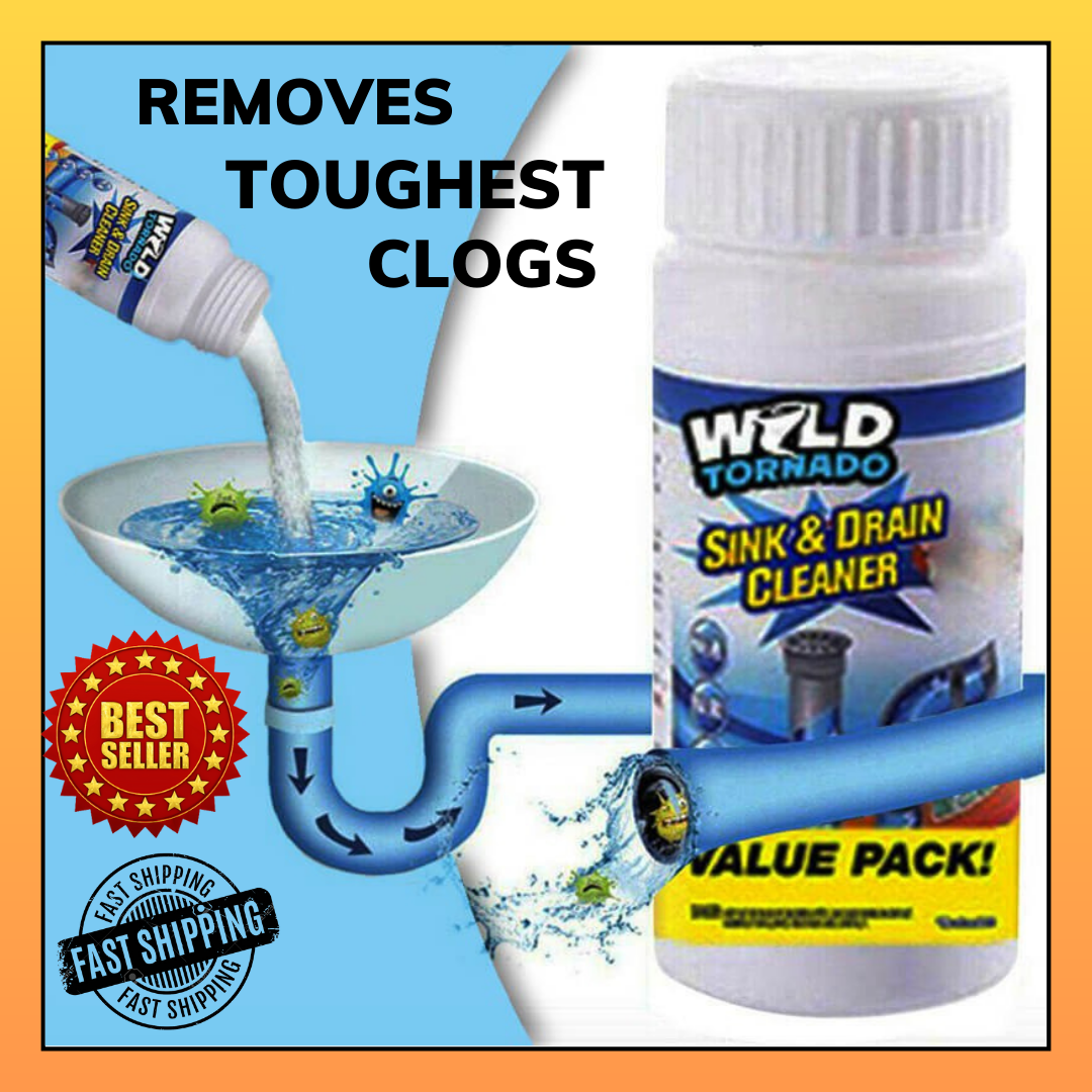 WILD TORNADO POWERFUL SINK & DRAIN CLEANER HIGH EFFICIENCY UNCLOG