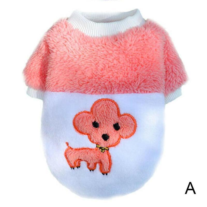 Warm Fleece Pet Dog Shirt Sweater Clothes Cute Puppy Outfits X6E0 Cat J3L5 O7F4 Pullover J3B2