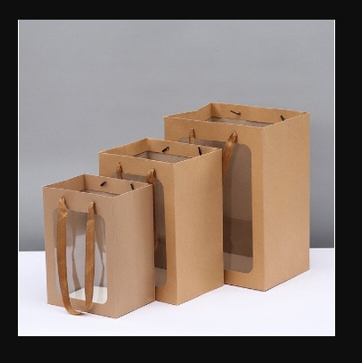 Paper Bag Eco Friendly Window Clear Gift Bags for Gifts Toys Flower Ba –  Airmonic Gift Shop