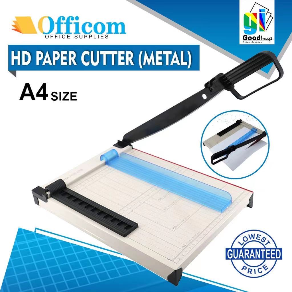 Paper Cutter HD Office Supplies with Adjuster and Stopper A4 “12x10” (Metal Base
