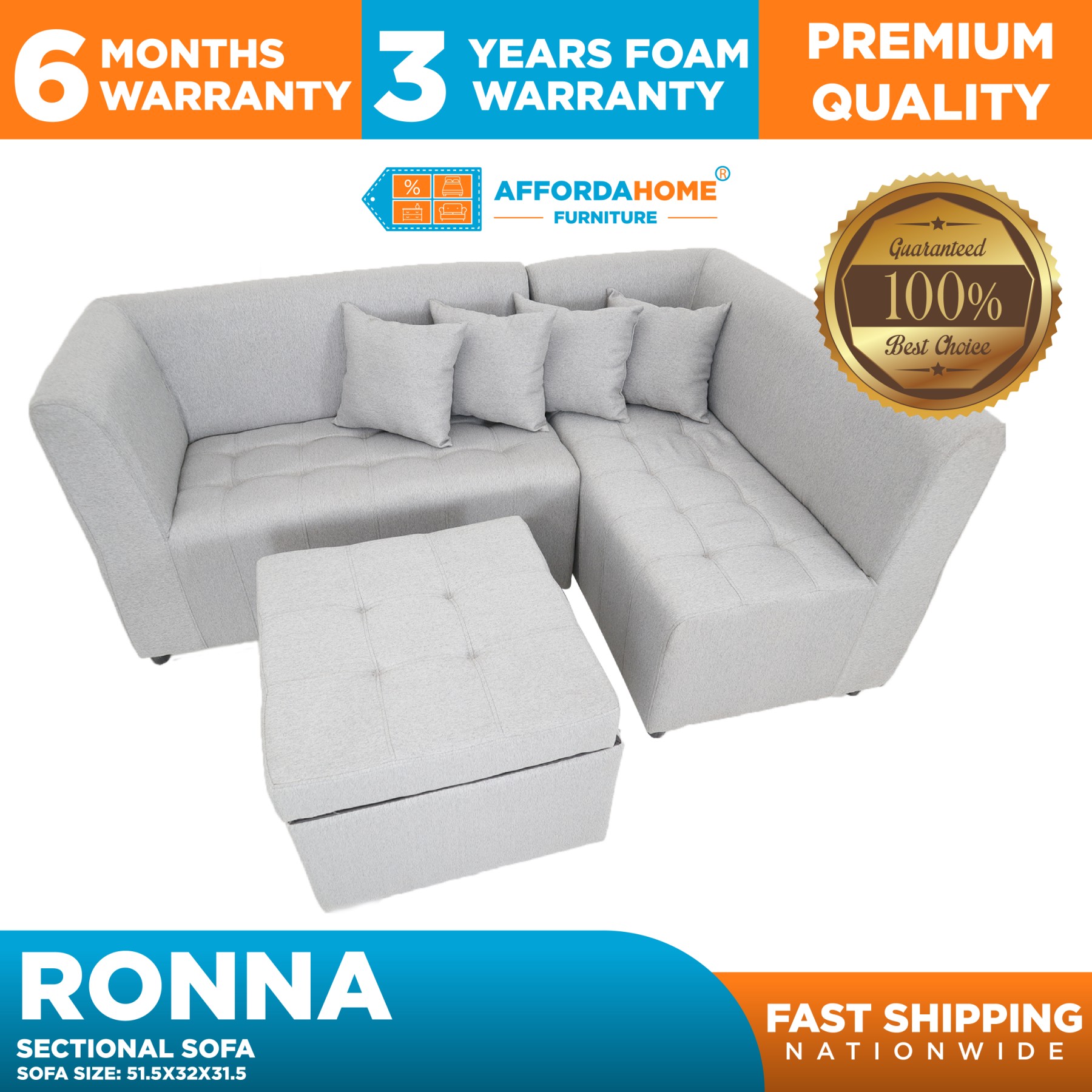 RONNA SECTIONAL SOFA Affordahome Furniture Lazada PH