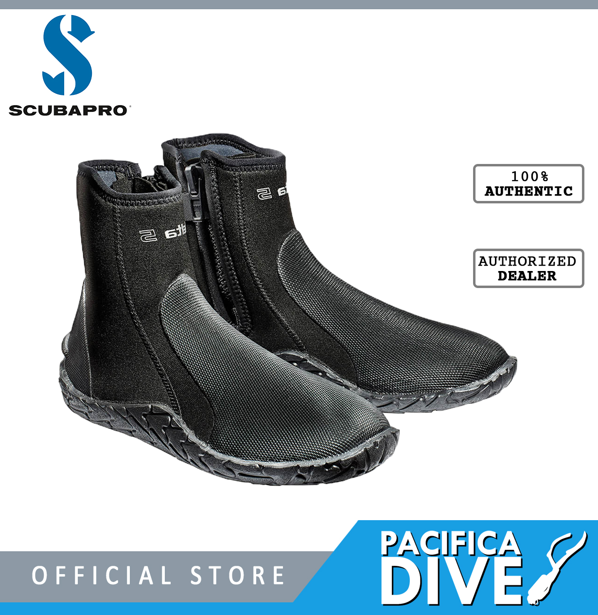 SCUBAPRO, Delta Dive Boots 5mm, Black Lazada PH