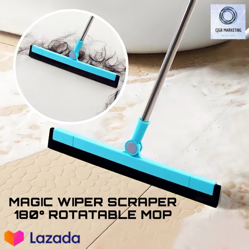 Multifunctional Wiper Scraper 180 Degree Rotatable Mop Broom Floor Cleaning Tool 