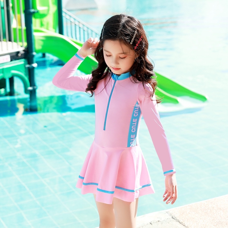 Long Sleeve Swimsuit for Teenage Girls