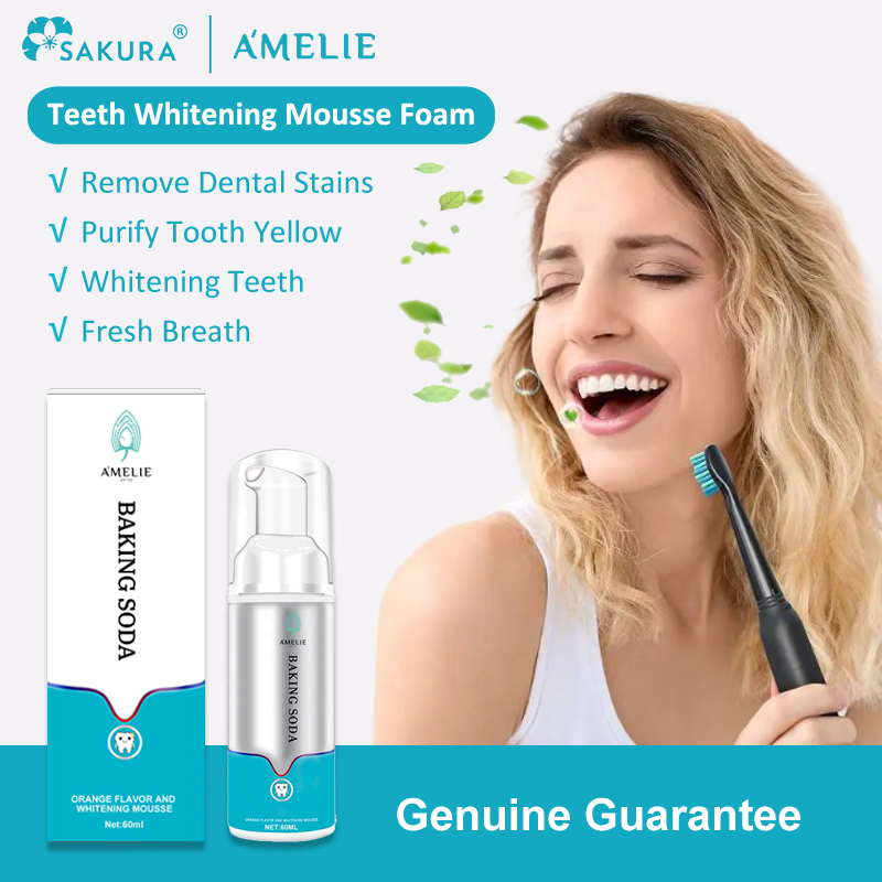 AMELIE Cleaning Teeth whitening mousse foam toothpaste removes stains