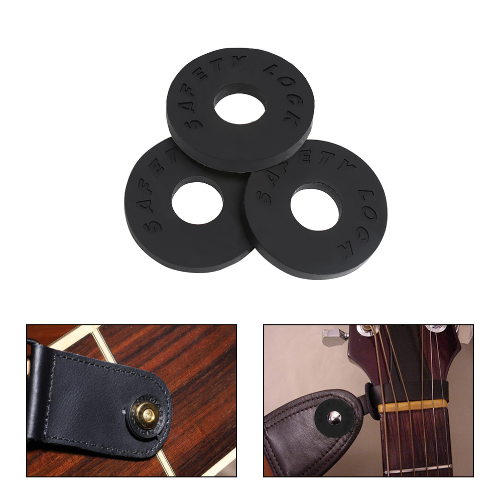 KAWES 2pcs Electric Guitar Strap Locks Blocks Rubber Material Bass