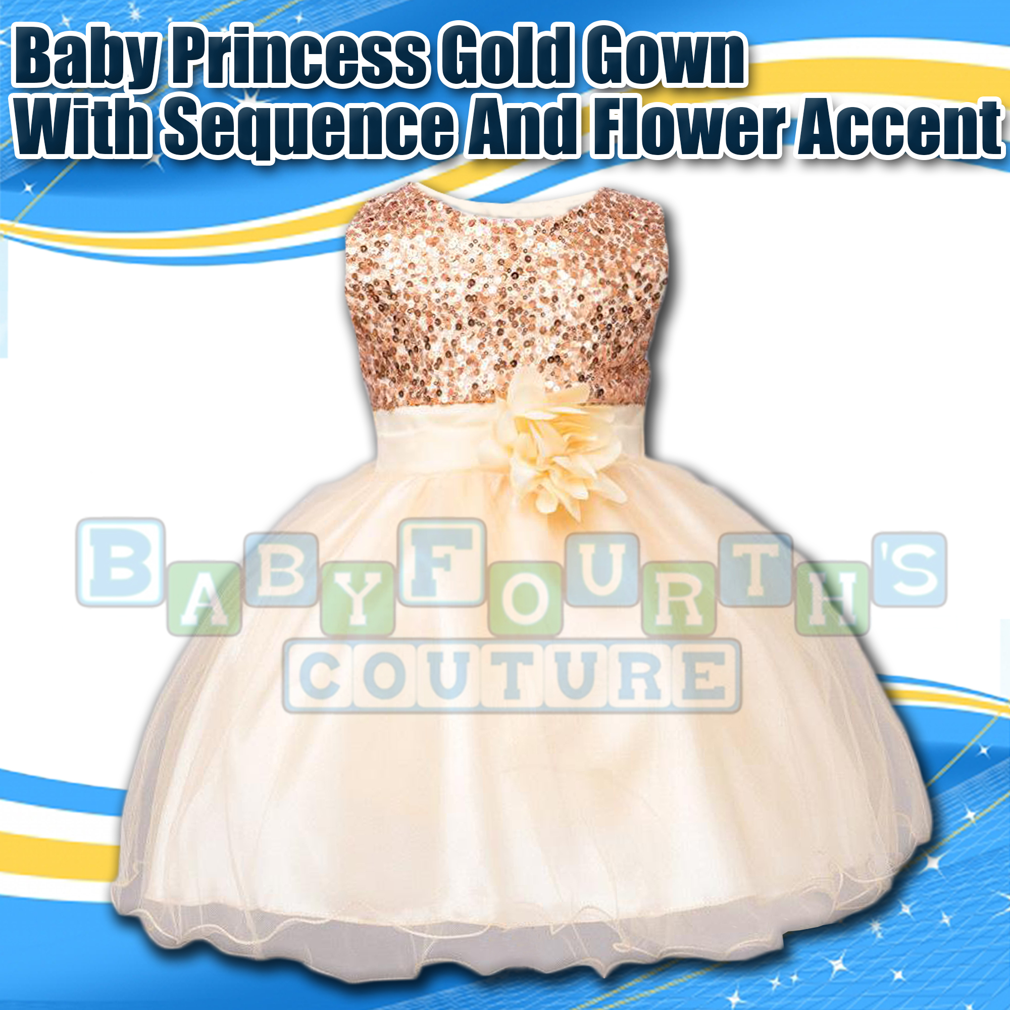 gold baby girl dress