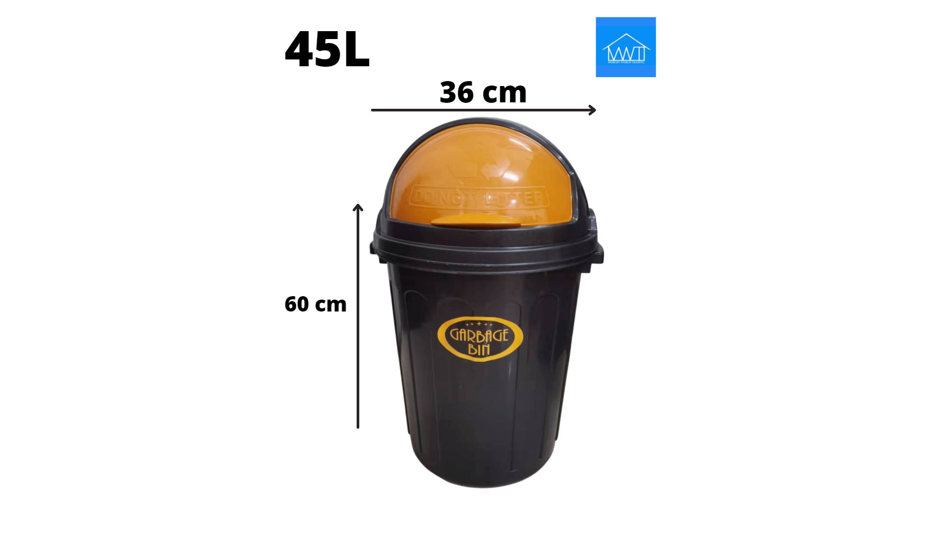 Trash Can Rotation Sheet Plastic Trash Can High Quality ROTATING COVER 45L #6308 | Lazada PH