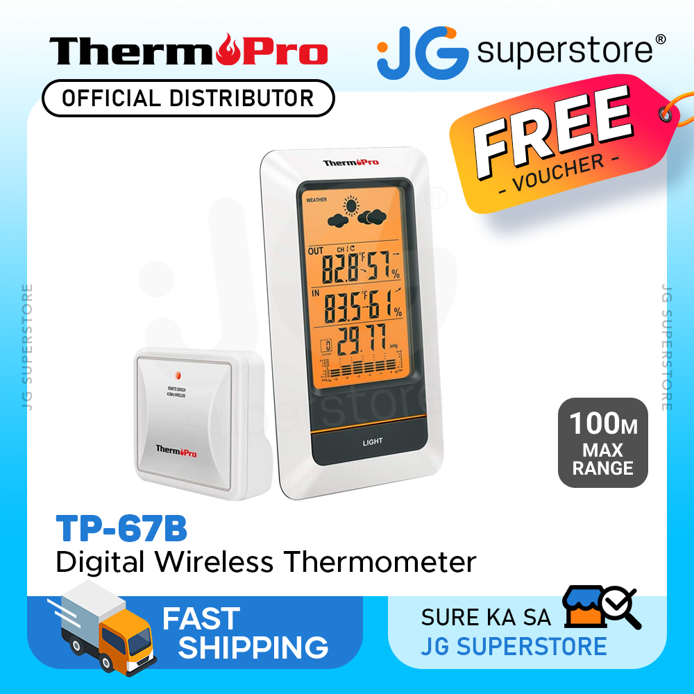 ThermoPro TP67A Rechargeable Indoor Outdoor Thermometer