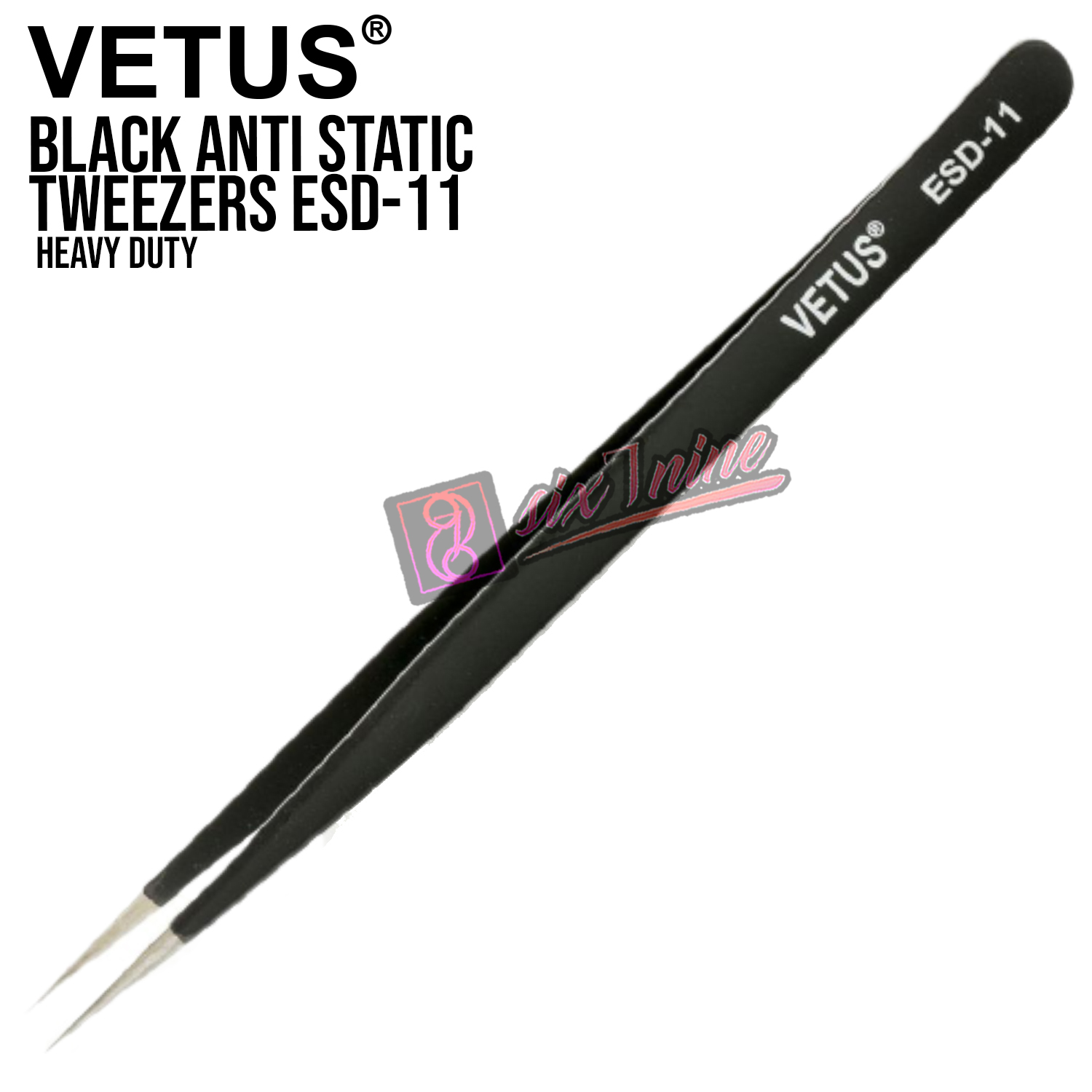 Original Vetus Black AntiStatic ESD11 Tweezers Heavy Duty Lazada PH