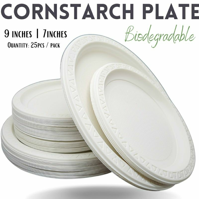 Disposable Plates, Biodegradable Corn Starch Material, Party And Restaurant  Supplies, Fruit Plates, Salad Plates - Temu