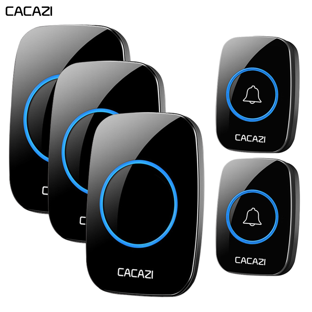 CACAZI Waterproof Outdoor Wireless Doorbell Call Bell for Elderly 100