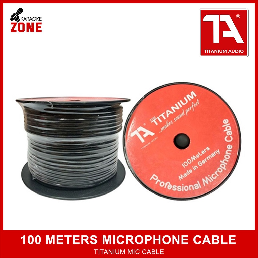 Microphone Wire / Titanium 100m Heavy Duty Microphone Cable / Mic Wire