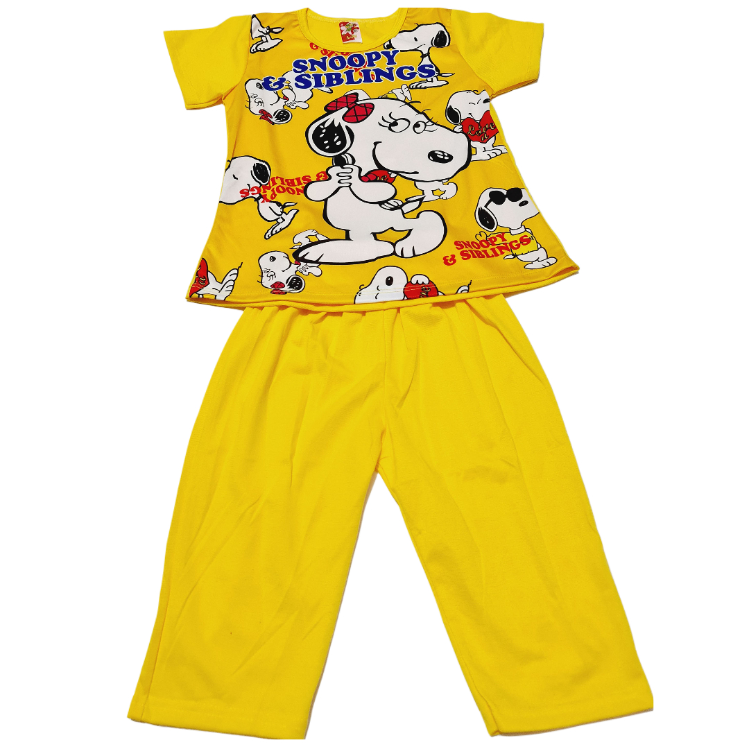 3D Print Snoopy Terno Clothing Set for Kids Girl 4-7 years old | Lazada PH