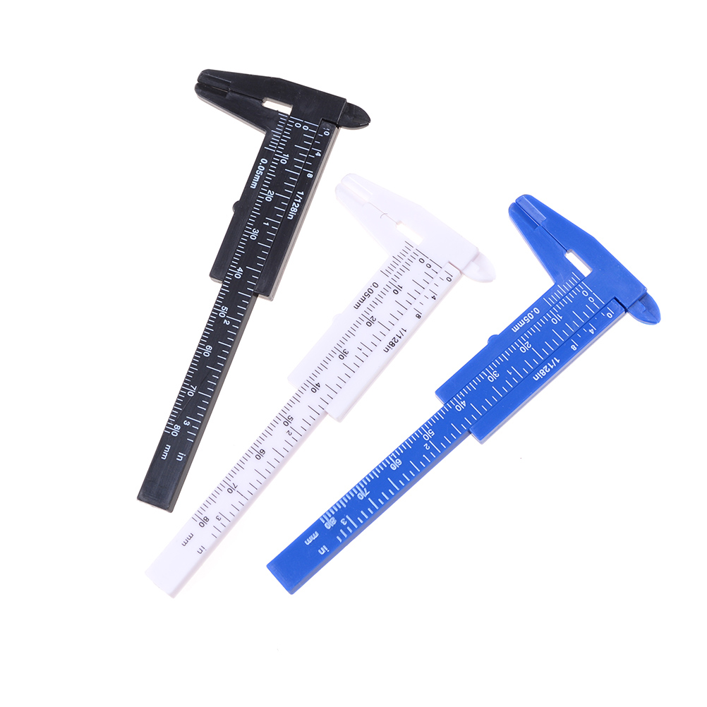Fulai 80mm Mini Plastic Student Sliding Vernier Caliper Gauge Measurement Tool
