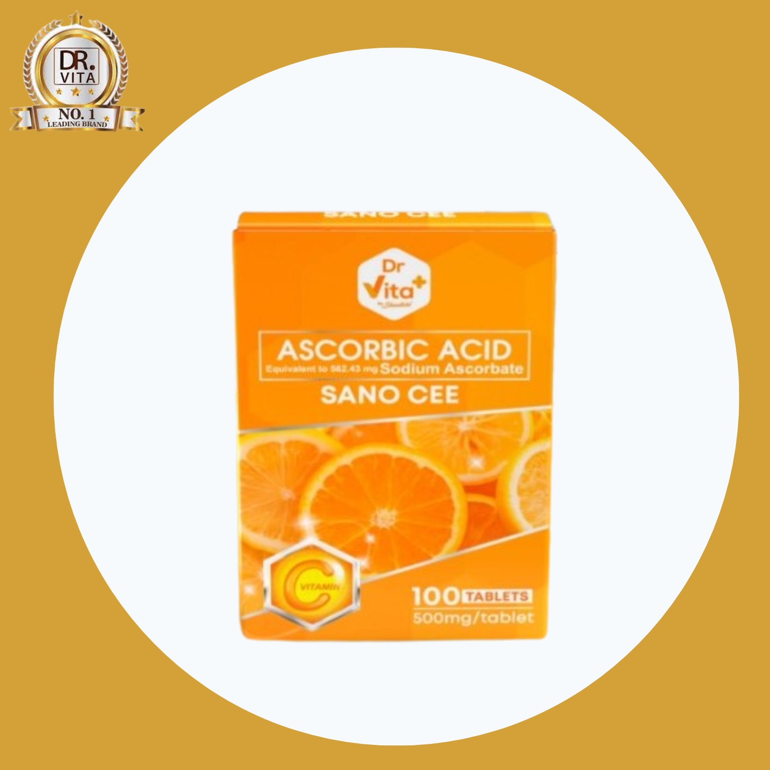 Dr Vita SANO CEE Ascorbic Acid (100tabsx500mg/box) Boosts Immunity