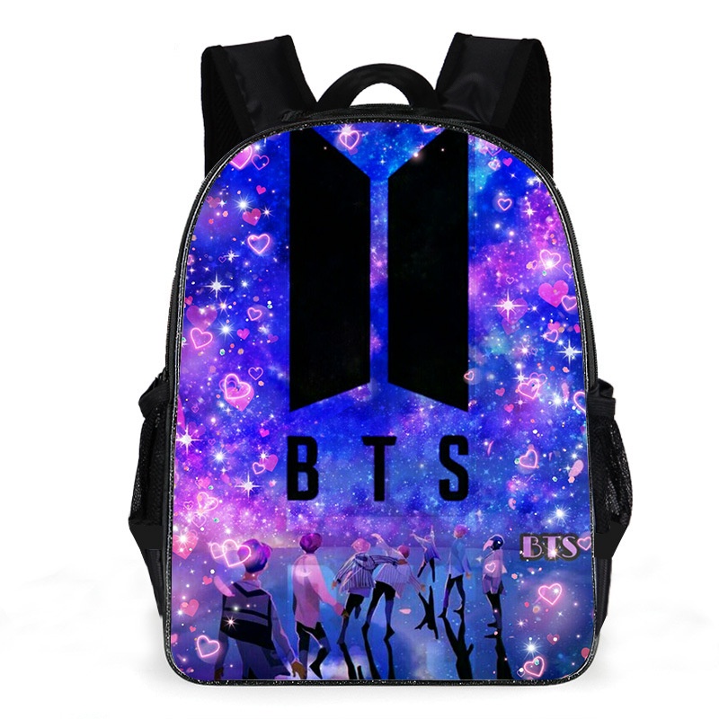 Purple Bts Backpack Galaxy BTS ARMY BAG Bag For College Gilrs