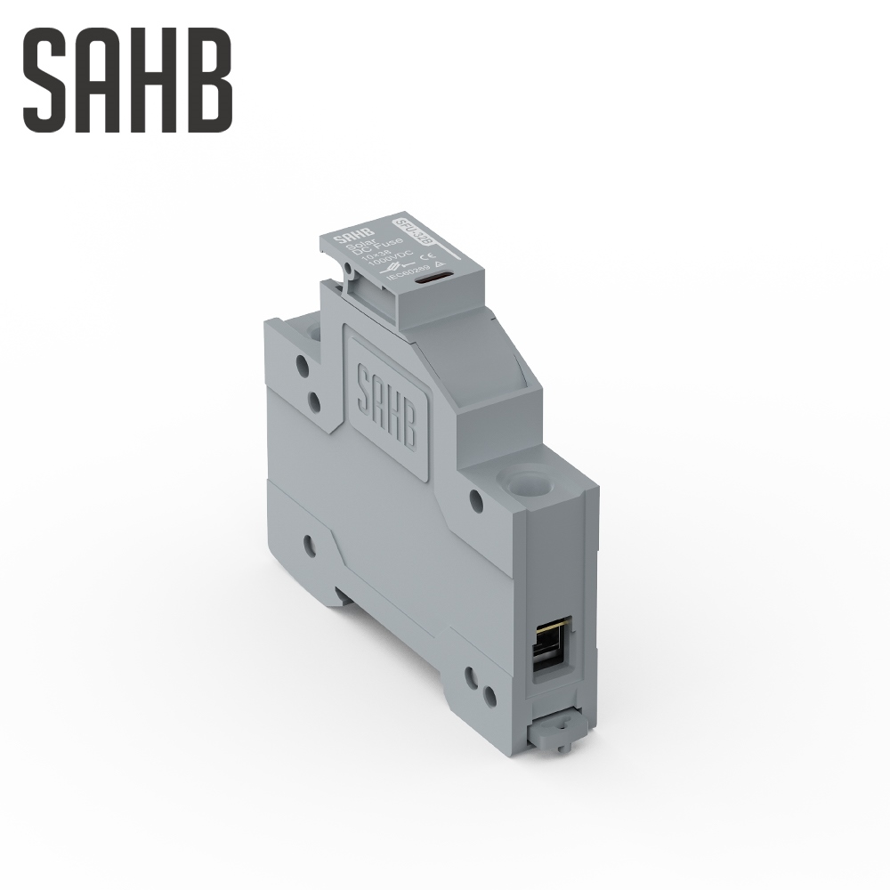 SAHB 1P Din Rail Solar PV DC Fuse Holder with Indicator Light 10x38mm