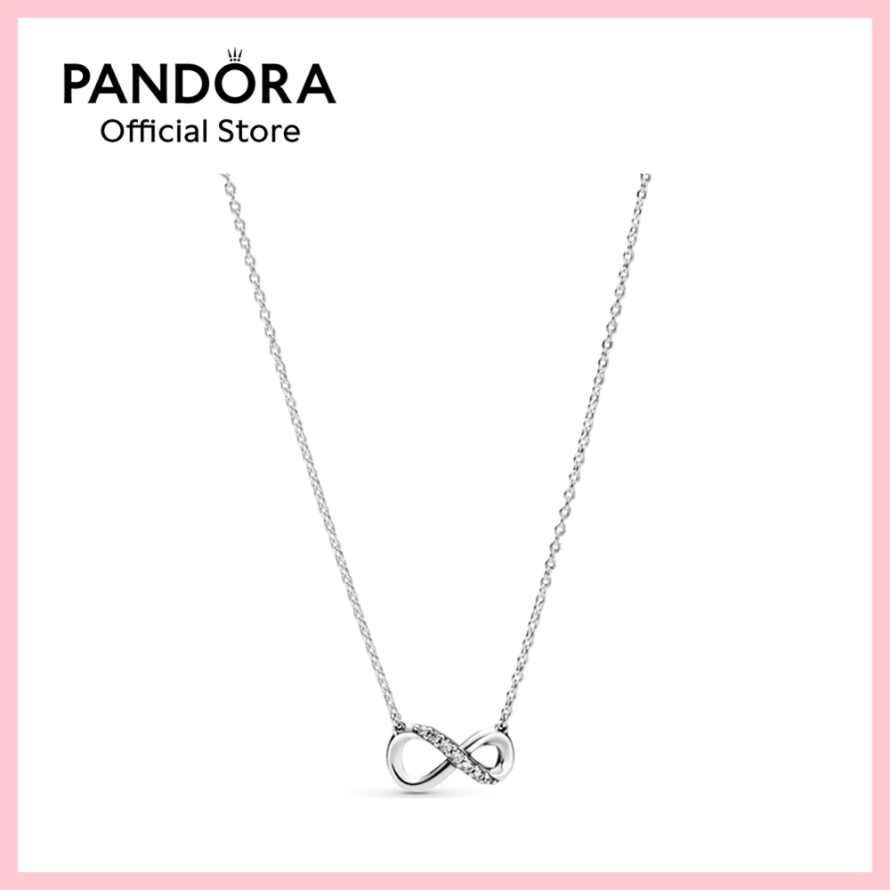 Pandora Necklace 925 Silver Micro-Set Diamond Infinity Love Pendant Necklace  Woman Fashion Jewelry Accessories | Lazada PH
