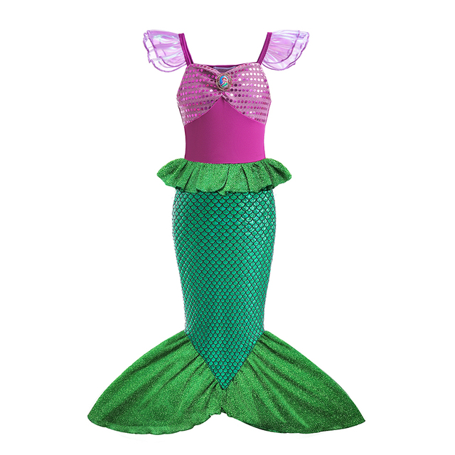 H Disney Little Mermaid Ariel Princess Costume Kids Dress For Girls
